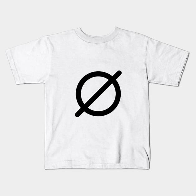 Empty Set Symbol Kids T-Shirt by samzizou